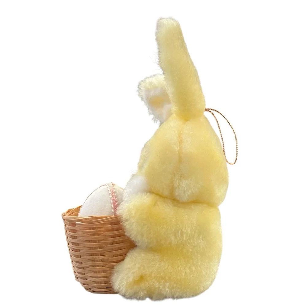 Vtg Liberty Bell Easter Bunny Rabbit with Basket and Egg Plush Stuffed Animal 7
